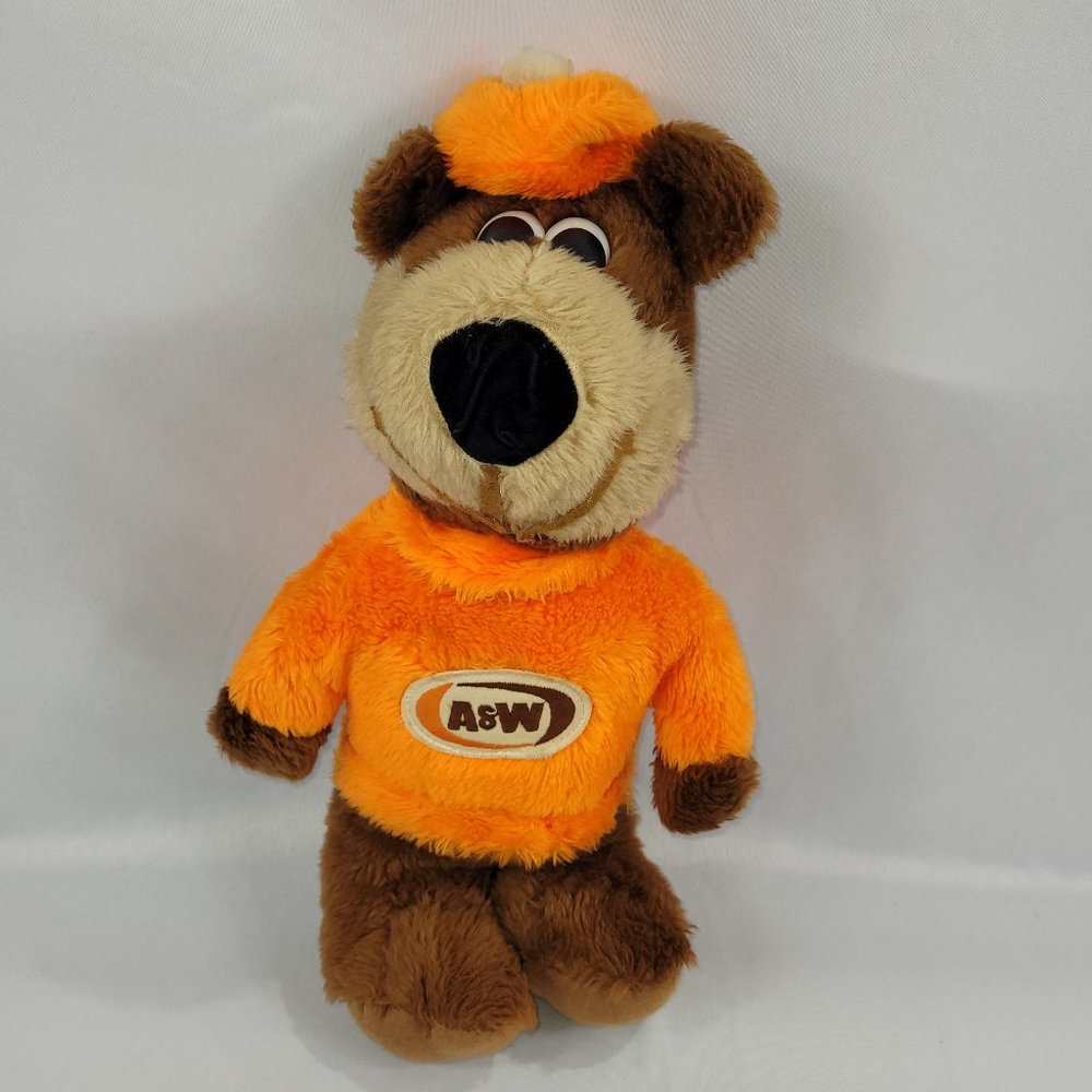 A&W Root Bear Vintage 18" Plush Stuffed Toy Restaurant Fast Food Mascot